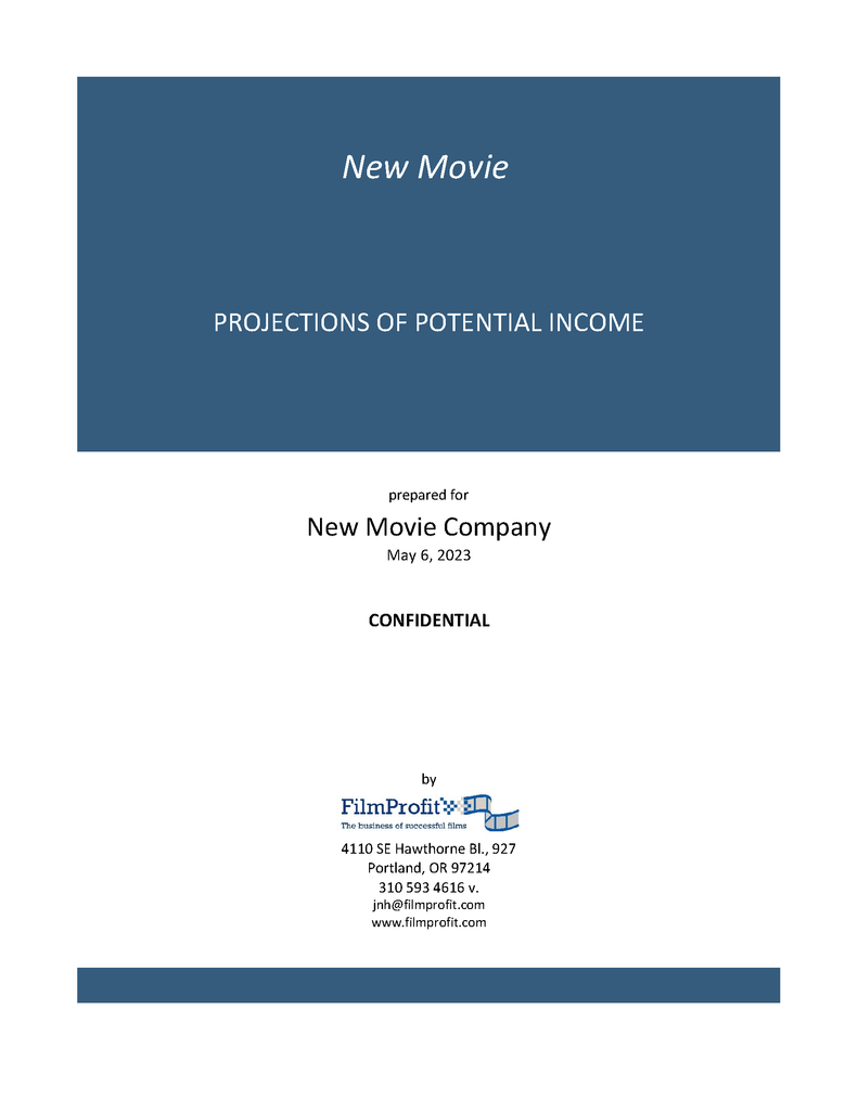 Premier Filmmaker's Financials Package
